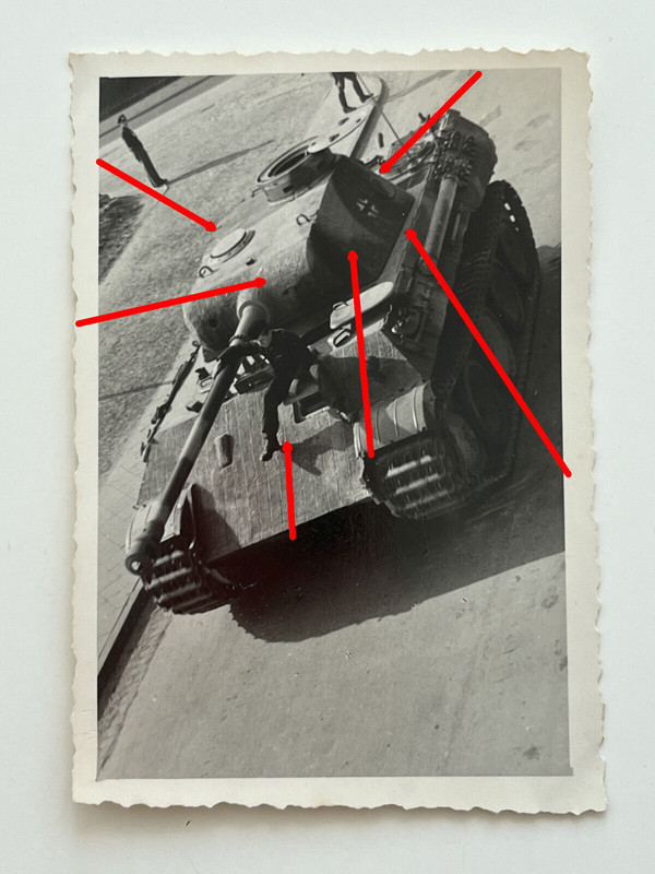Foto, Panther für Normandie bzw. Ardennen Einsatz, Panzer V, Besatzung, TOP Foto