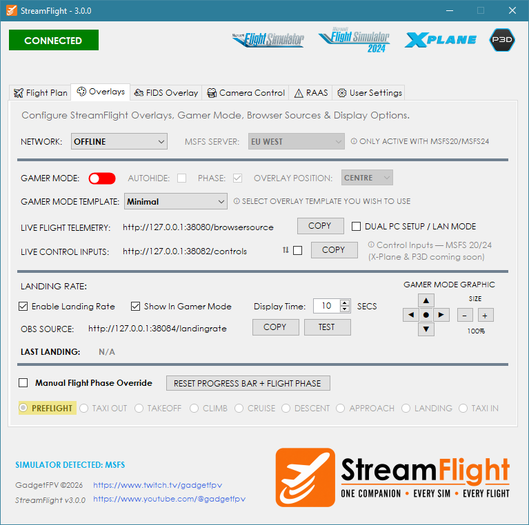 Overlays Tab