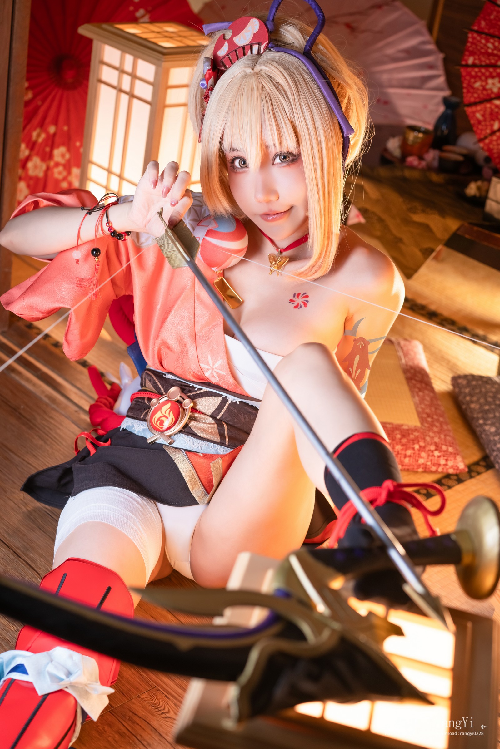 楊衣 Yangyi – Yoimiya 宵宫 Cosplay 写真视频（38P+1V-202MB）原神角色插图3