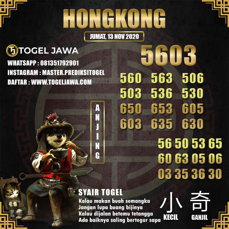 Prediksi Hongkong Tanggal 2020-11-13