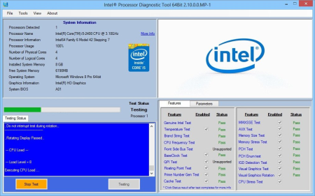Intel Processor Diagnostic Tool 4.1.7.39