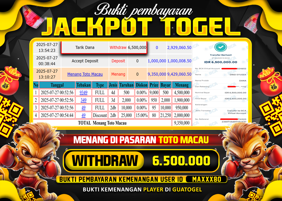 BUKTI JACKPOT LUNAS GUATOGEL