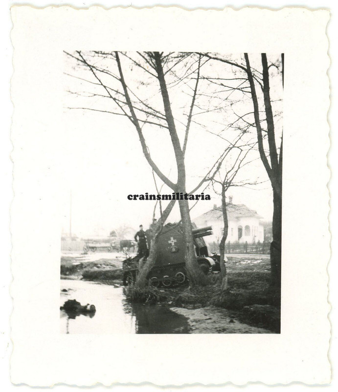 Orig. Foto 9.PD Sturmpanzer I Bison der s.IG.Komp.701 in Rumänien Bulgarien 1941