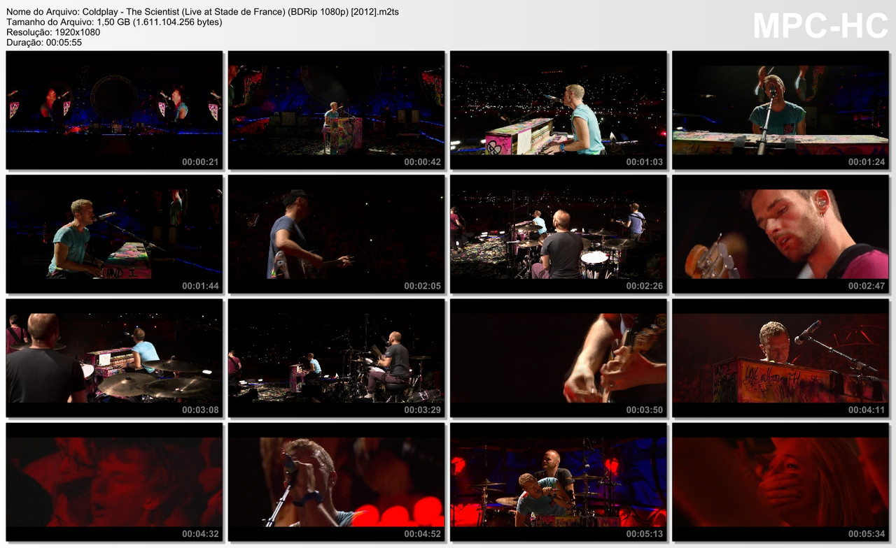 Coldplay - The Scientist (Live at Stade de France) (BDRip 1080p) [2012]