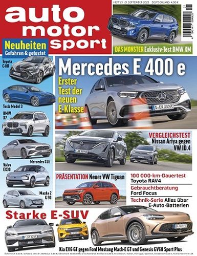 Cover: Auto Motor und Sport Magazin No 21 vom 21  September 2023