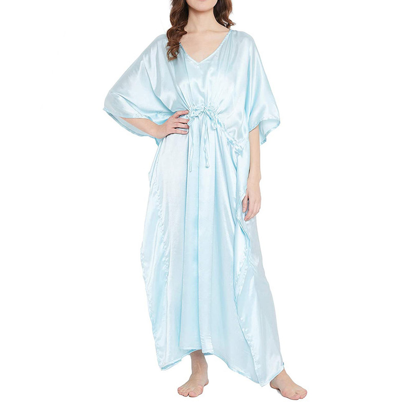 Women Satin Silk Nightdress Lingerie Sleepwear Nightgown Maxi Robe Loungewear - Picture 32 of 125