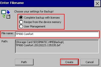how to download HMI How do you backup/restore with a Comfort Panel?