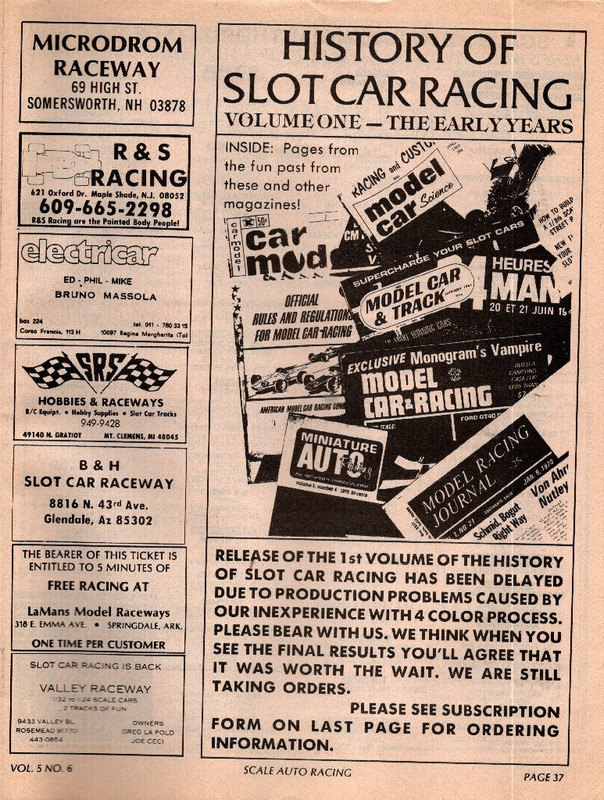 Scale Auto Racing News 1984 Vol 5 No 6 SlotForum