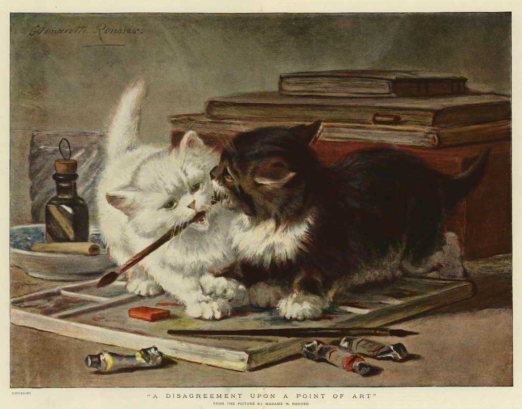 Henritte-Ronner-Knip-A-Disagreement-upon-a-Point-of-Art-Meister-Drucke-314793