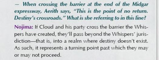 The Lifestream exists beyond destiny