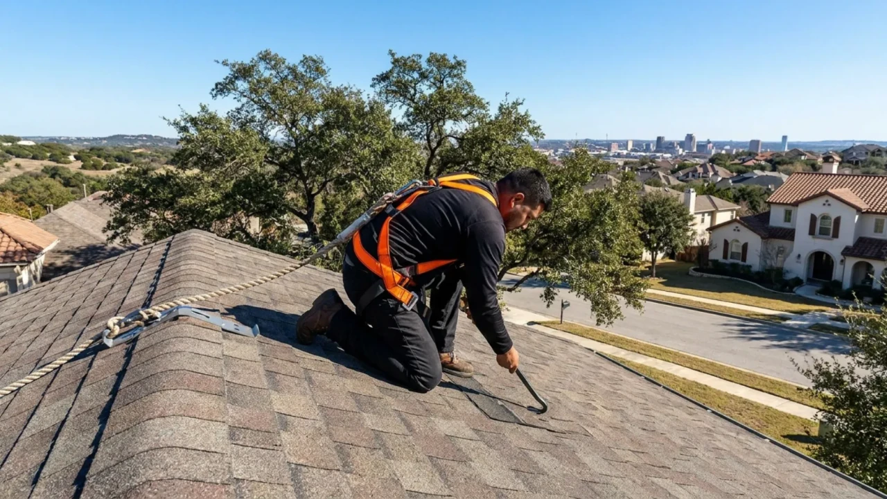 Roof pitch diagram steepness measurement San Antonio roofing cost