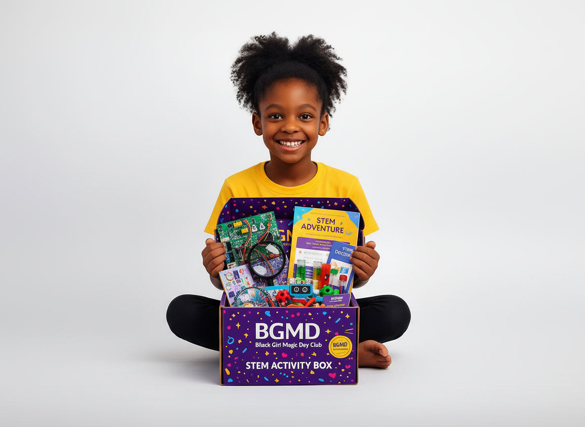 Girl with BGMD Activity Box