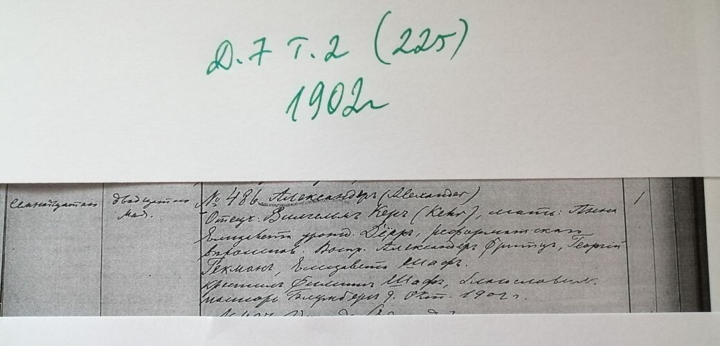 Kehr Alexander Vater Willhelm Kehr Mutter Dörr