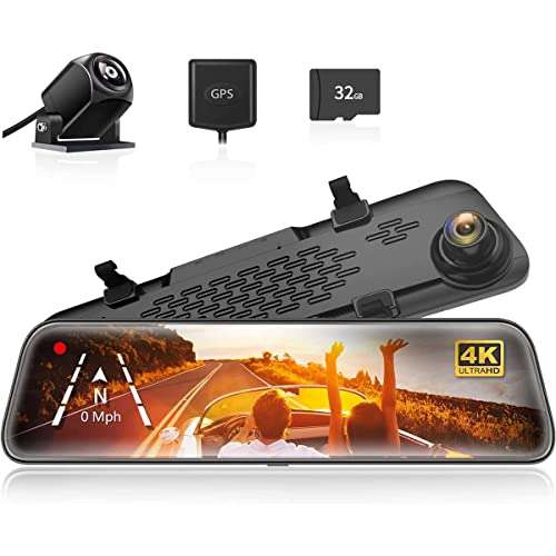 Amazon - WOLFBOX G840S DashCam con Espejo de 12 4K