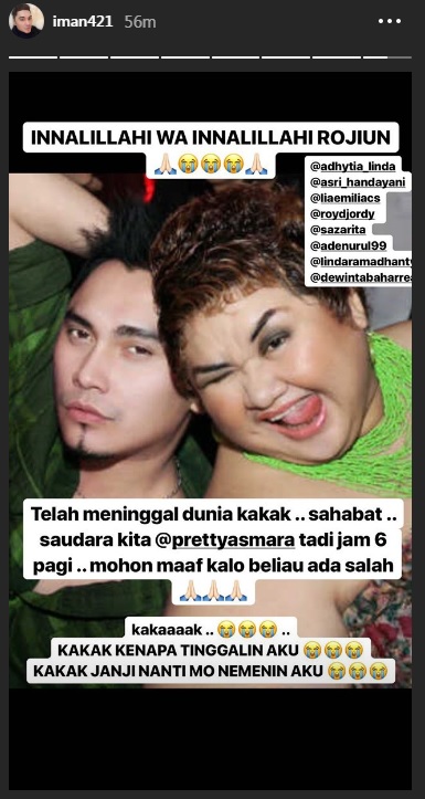Instagram Story Imam untuk Pretty Asmara