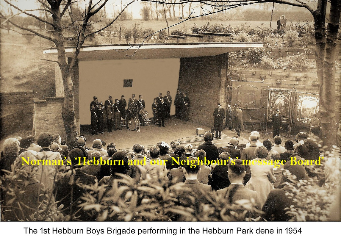 Bandstand in Hebburn Park  Dene (old Quarry) 1954