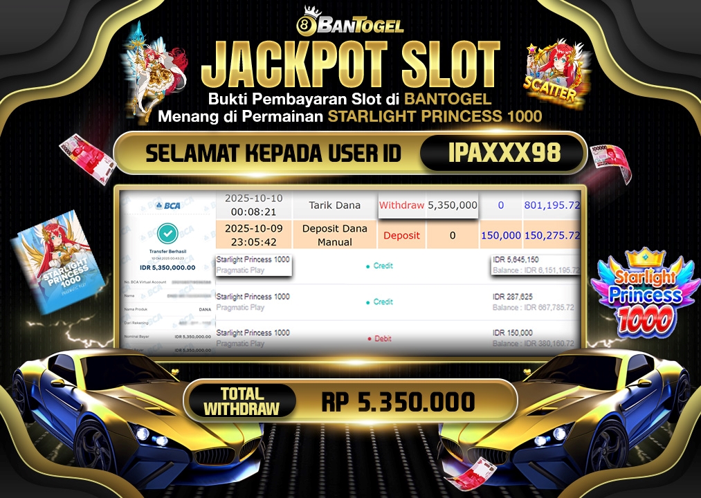 BUKTI JACKPOT LUNAS BANTOGEL