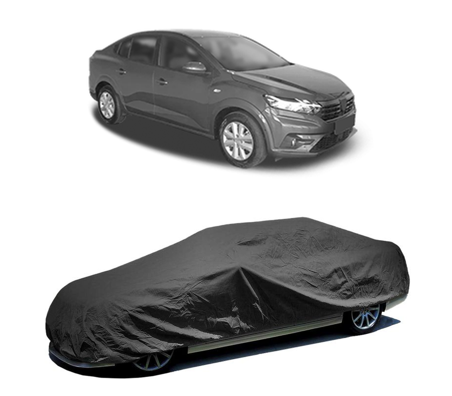Husa tip prelata auto pentru DACIA LOGAN III (3K_) 2021,culoare negru, material textil impermeabil, rezistanta la intemperii praf UV, CARPASSION Husa Protectie