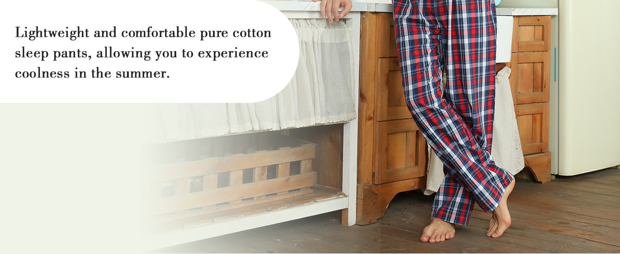 Mens Pajama Pants - Plaid Style