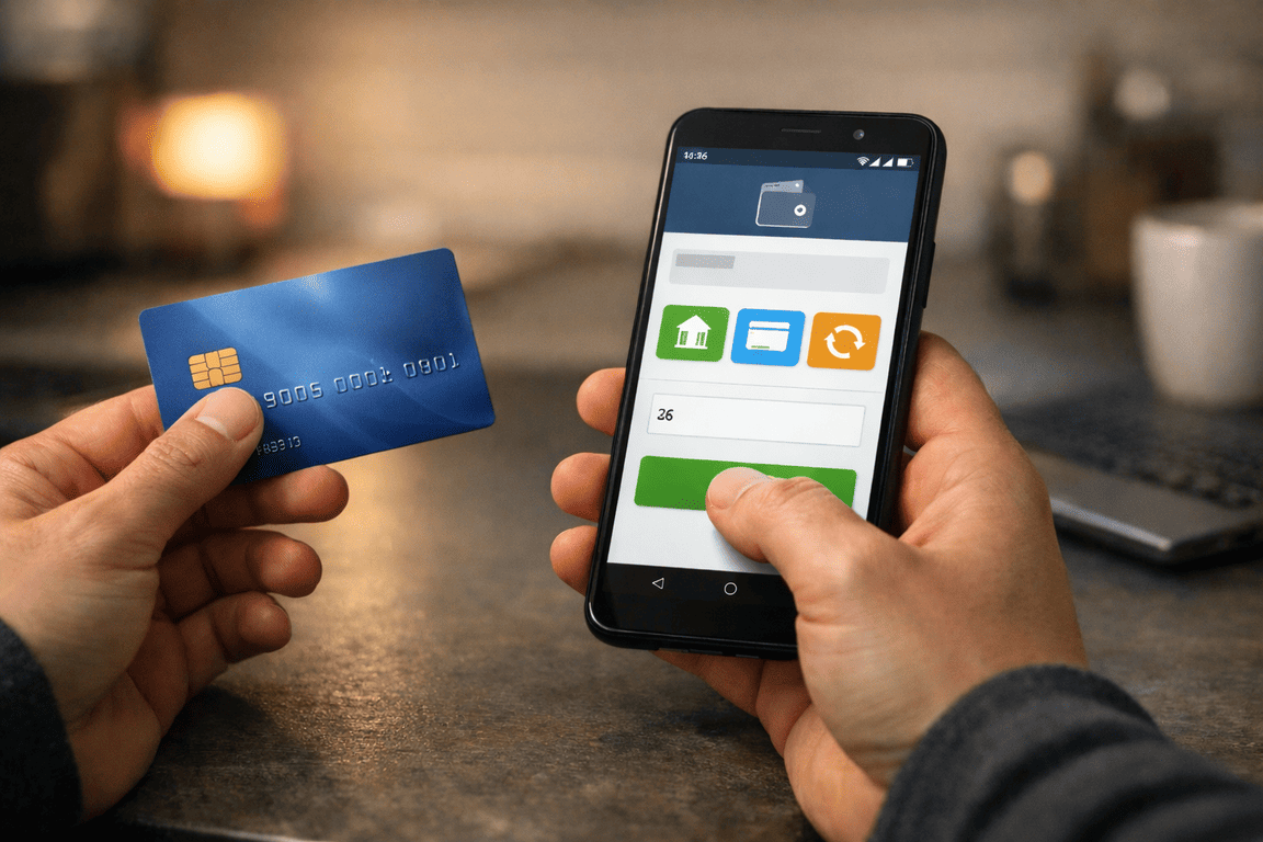 Пополнение кошелька со смартфона Android и банковской карты