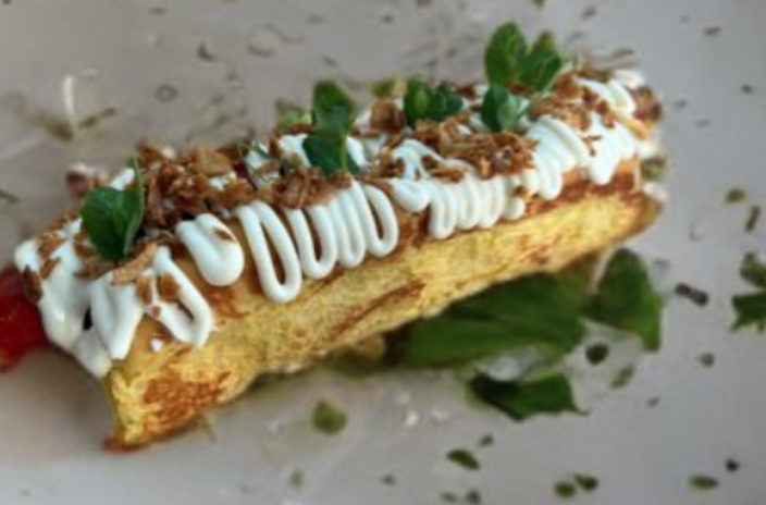 Brioche de chistorra con cebolla crispy (18 cm.)