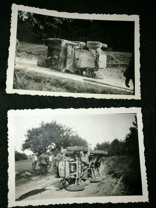 Wehrmacht Kübelwagen Mannschaft Wagen Unfall