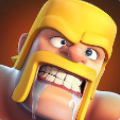 Logo Clash of Clans dengan gaya abad pertengahan