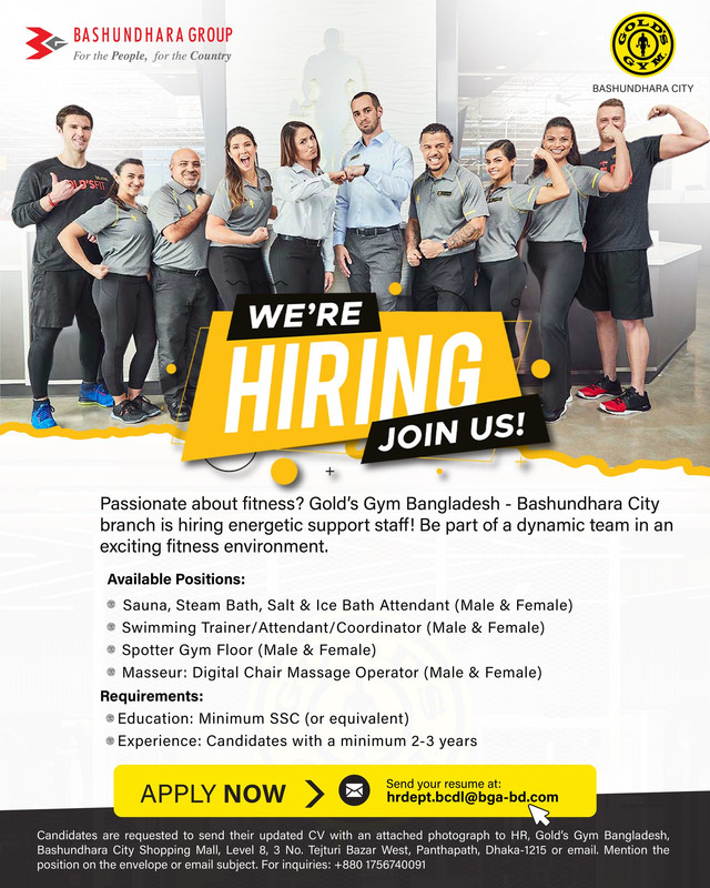 Gold-s-Gym-Bangladesh-Job-Circular