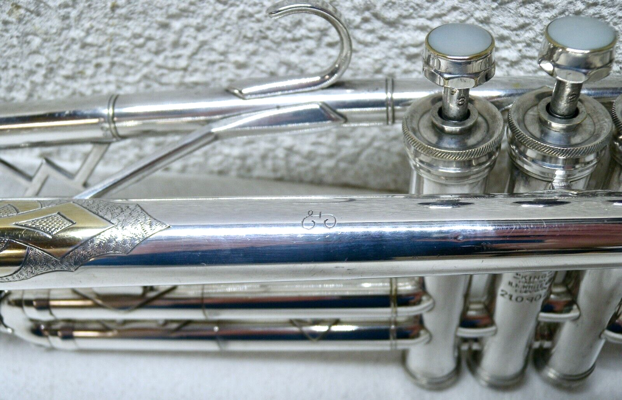 King 1937 Liberty Silvertone trumpet  sn 210902 (7)