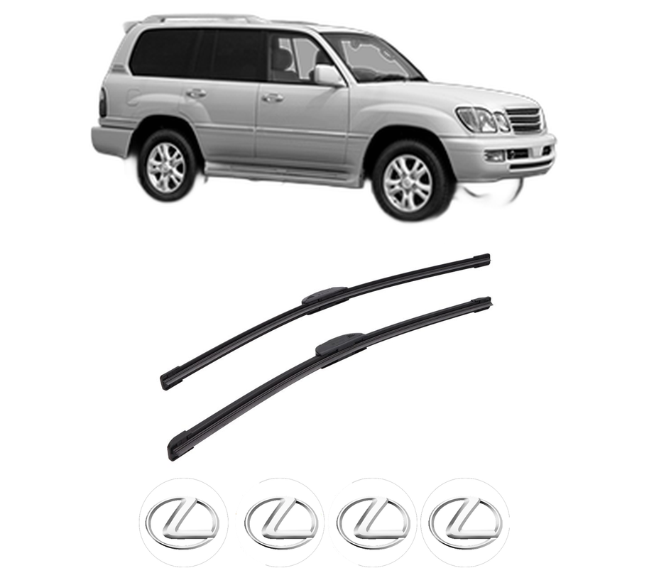 Set stergatoare auto LEXUS LX (UZJ100) din 1998-2008, pentru parbriz auto, 2 bucati, Bosch Aerotwin Retrofit, din cauciuc siliconat rezistent, 4 Stickere Auto LEXUS