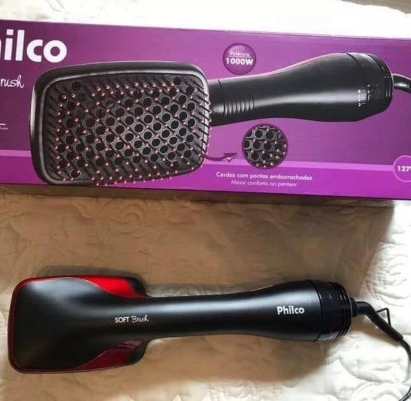 Escova Secadora, Soft Brush, 1200W, Preto, 127V, Philco