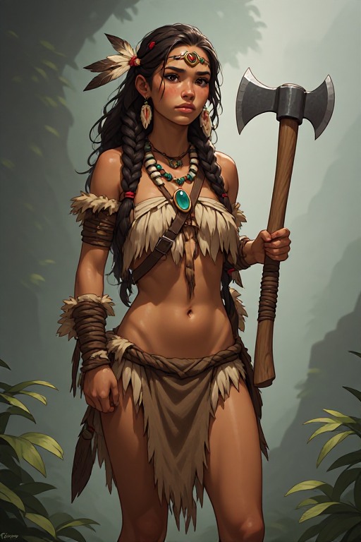 naked-polynesian-girl-warrior-(30)