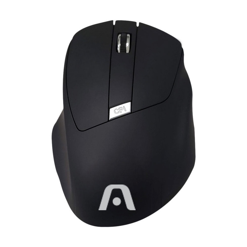 Mouse inalámbrico Argom de diseño ergonómico y color negro.