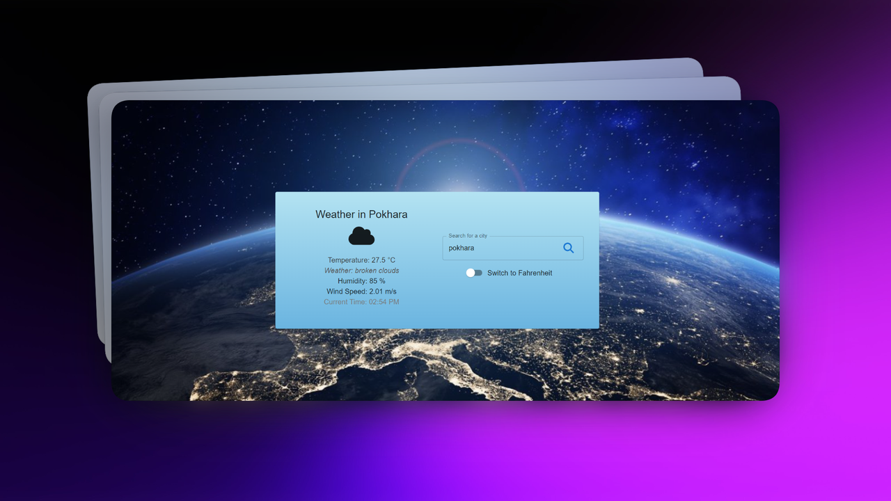 Weather App by Nischal Acharya