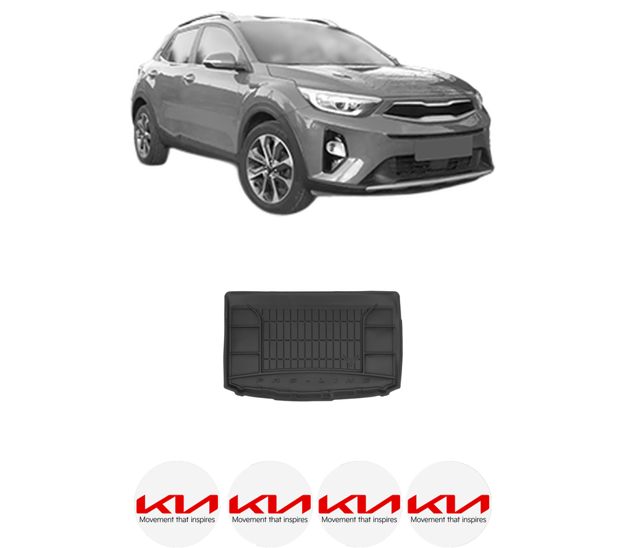Tavita Portbagaj KIA STONIC (YB) din 2017-2018, Protectie Portbagaj Auto, 4x Stickere auto cu KIA