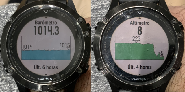 No entiendo el barómetro del Garmin Fenix 5 - Mendiak