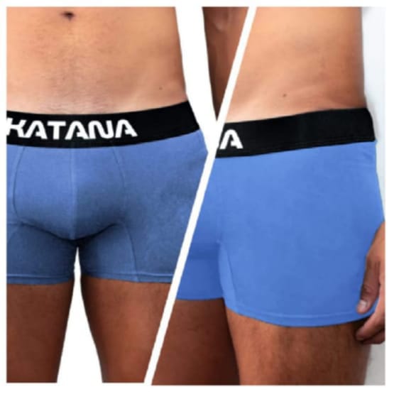 ropa interior katana boxer pack x 2 celeste talla m
