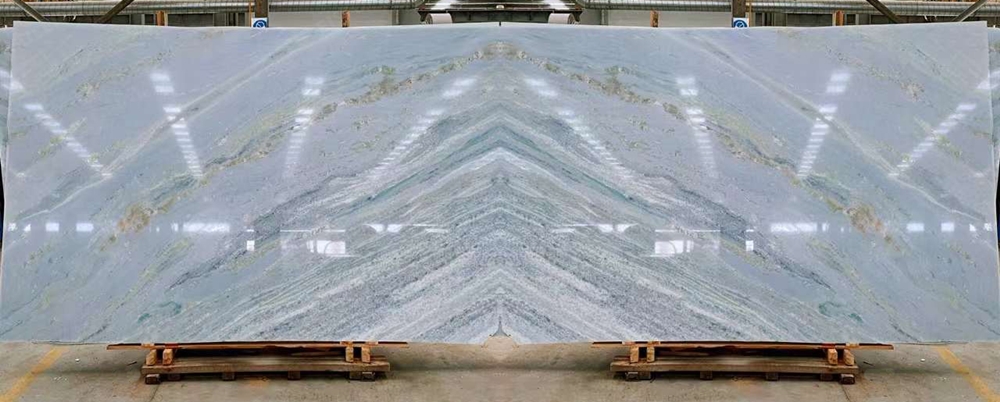 Bookmatched Calcite Blue Marble 
