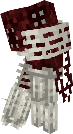 A beefy flesh creature with a bone mace as an arm