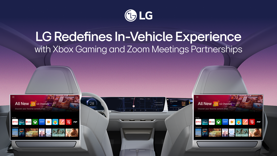 LG lleva el gaming y las reuniones al volante: alianza con Xbox y Zoom redefine la experiencia a bordo