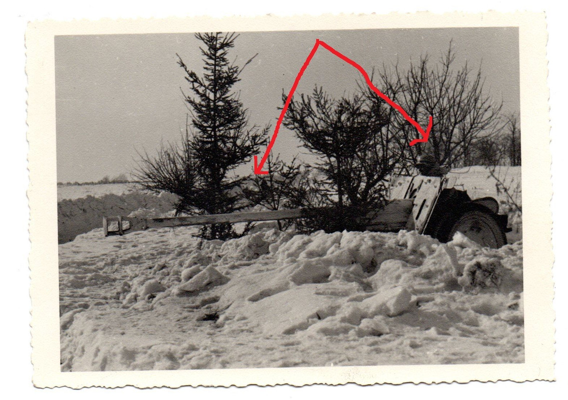 Frontkämpfer , Panzerjäger PAK Stellung Winter Tarnung Camo Russland