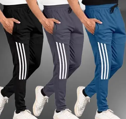 Men's Stylish Jogger Lower Track Pants for Gym Casual Wear for Men(Pack Of 3 Color 8 (R309)