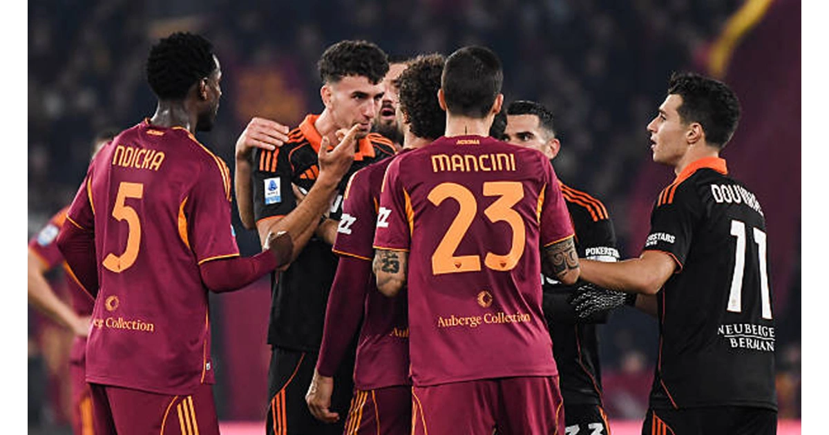 Playkami Gianluca Mancini terlibat ketegangan dengan Jacobo Ramon