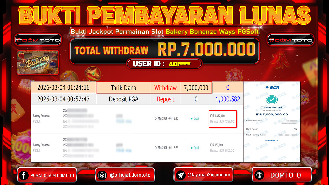 JACKPOT SLOT Bakery Bonanza PGSoft 04 MARET 2026