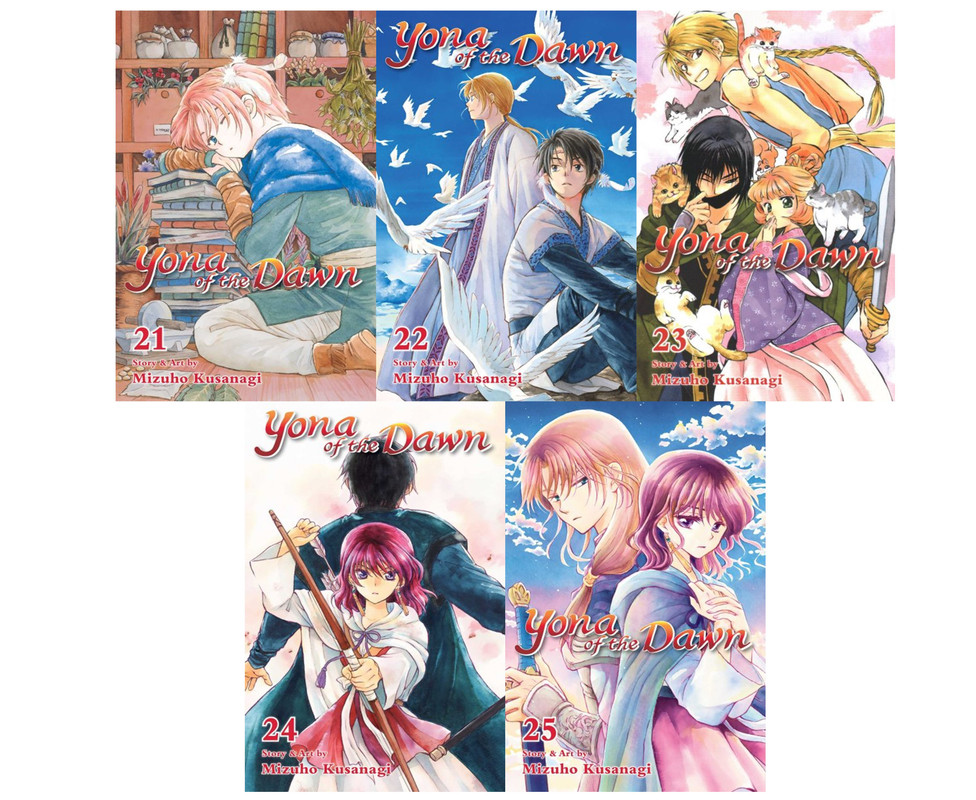 Yona Of The Dawn English Manga Series By Mizuho Kusanagi Set Of Books 21 25