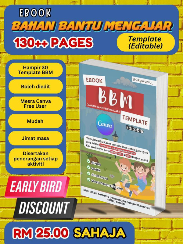 Imej Produk Ebook BBM Template Editable