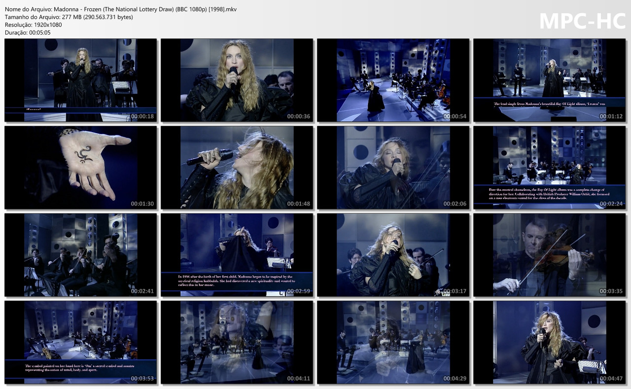 Madonna - Frozen (The National Lottery Draw) (BBC 1080p) [1998]