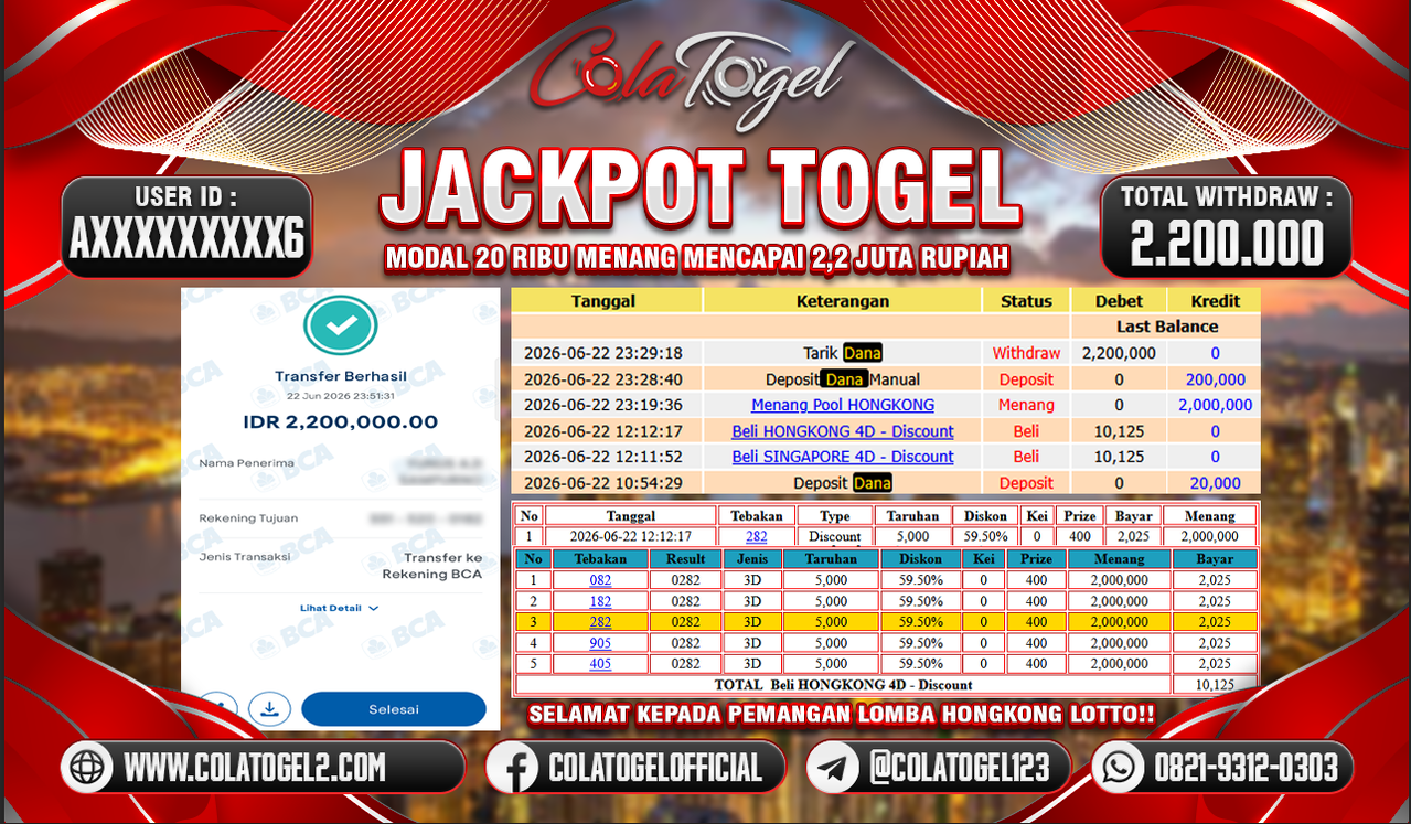 JACKPOT HONGKONG LOTTO!!