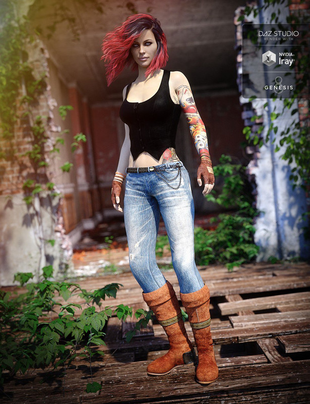 Urban Action Outfit for Genesis 8 Female(s)
