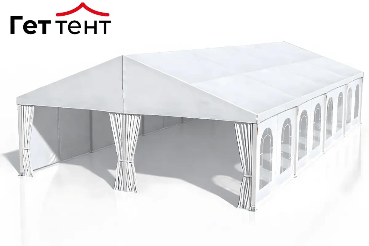 Шатер двухскатный 10х20 метров